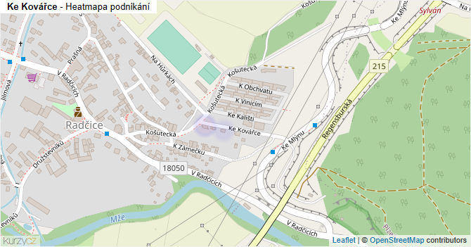 Ke Kovářce - mapa podnikání