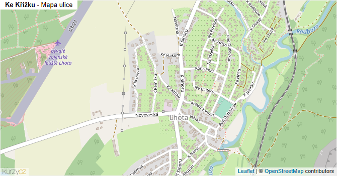 Ke Křížku - mapa ulice