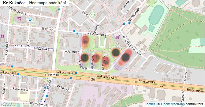 Ke Kukačce - mapa podnikání