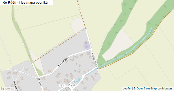 Ke Kůští - mapa podnikání