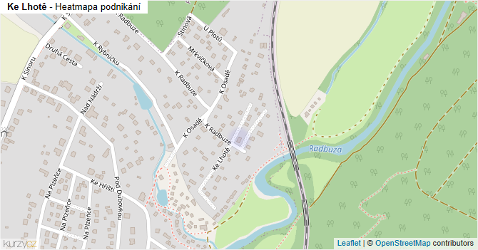 Ke Lhotě - mapa podnikání