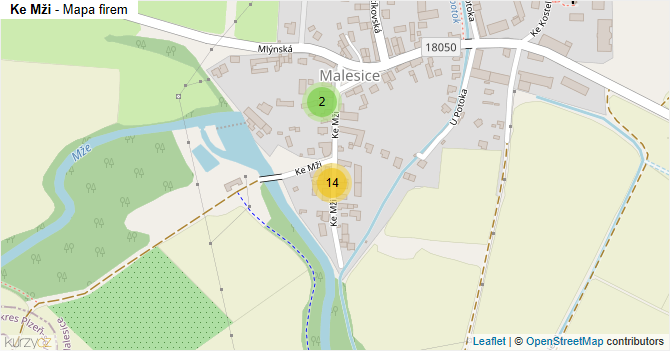Ke Mži - mapa firem