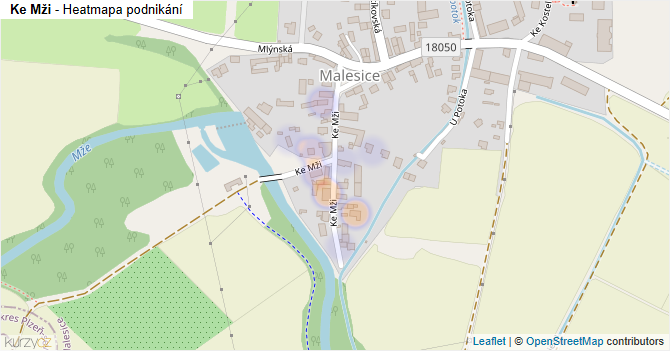 Ke Mži - mapa podnikání