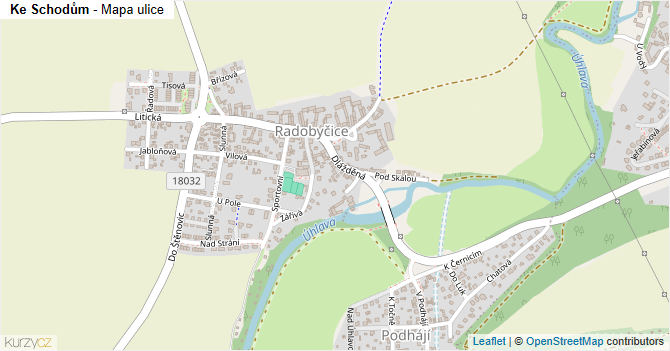 Ke Schodům - mapa ulice