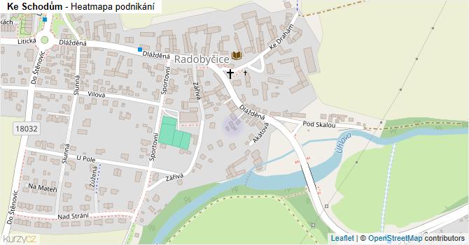 Ke Schodům - mapa podnikání