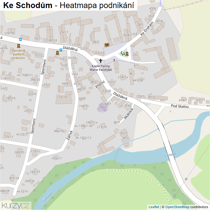 Mapa Ke Schodům - Firmy v ulici.