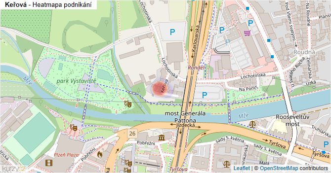Keřová - mapa podnikání