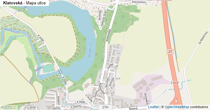 Klatovská - mapa ulice