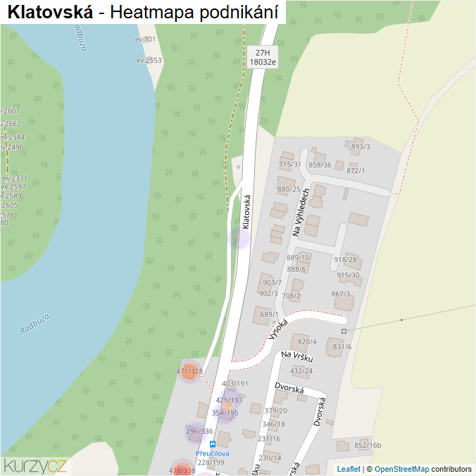 Mapa Klatovská - Firmy v ulici.