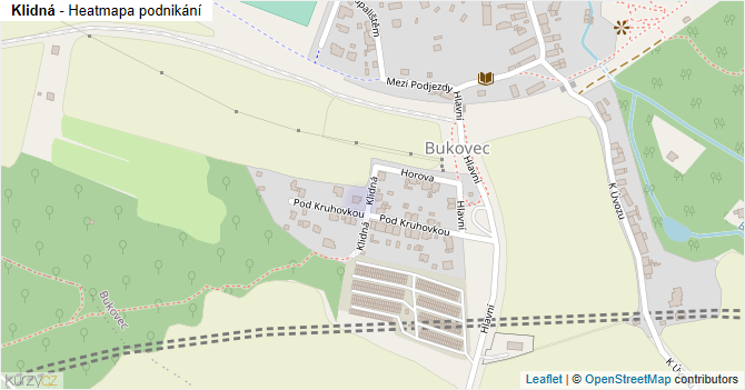Klidná - mapa podnikání