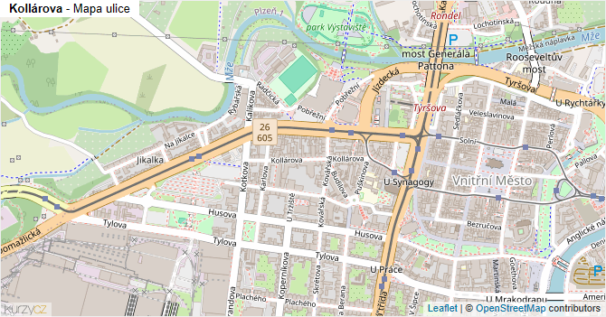 Kollárova - mapa ulice