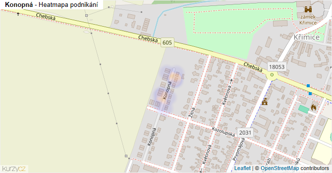 Konopná - mapa podnikání