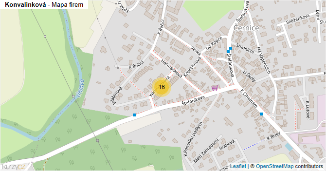 Konvalinková - mapa podnikání