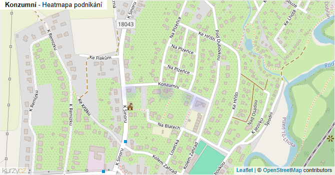 Konzumní - mapa podnikání