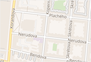 Koperníkova v obci Plzeň - mapa ulice