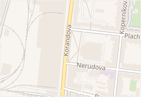 Korandova v obci Plzeň - mapa ulice