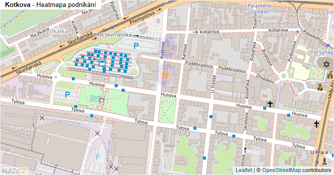 Kotkova - mapa podnikání
