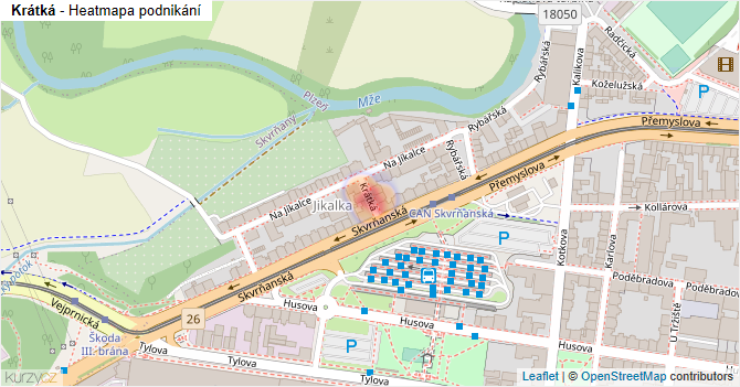 Krátká - mapa podnikání