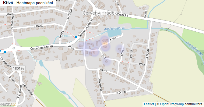 Křivá - mapa podnikání