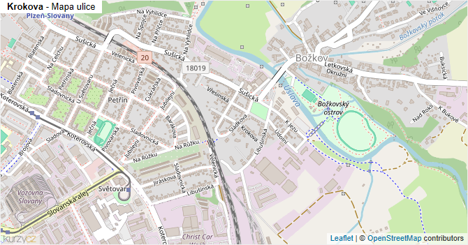 Krokova - mapa ulice