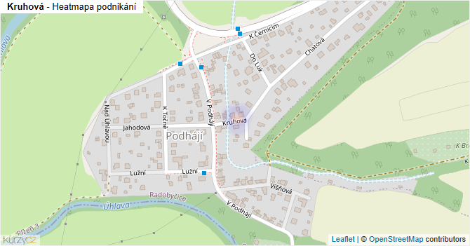 Kruhová - mapa podnikání