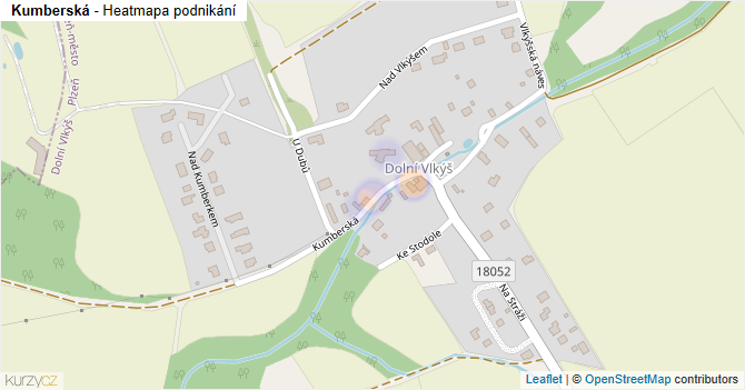 Kumberská - mapa podnikání