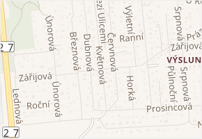 Květnová v obci Plzeň - mapa ulice