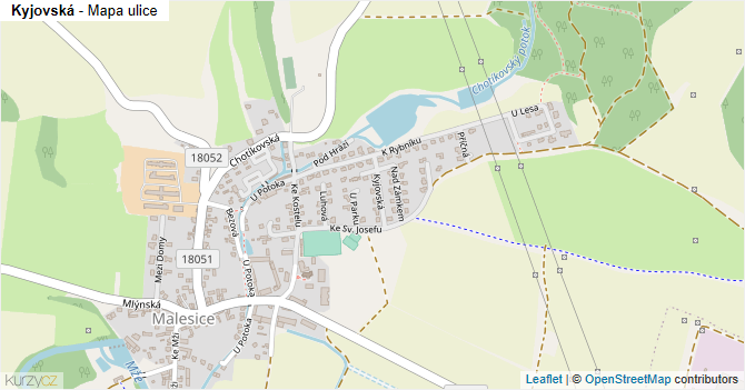 Kyjovská - mapa ulice