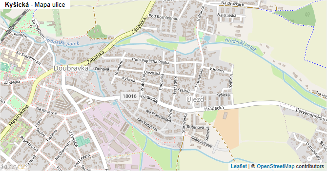 Kyšická - mapa ulice