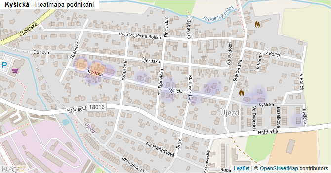 Kyšická - mapa podnikání