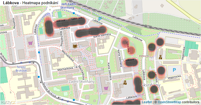 Lábkova - mapa podnikání