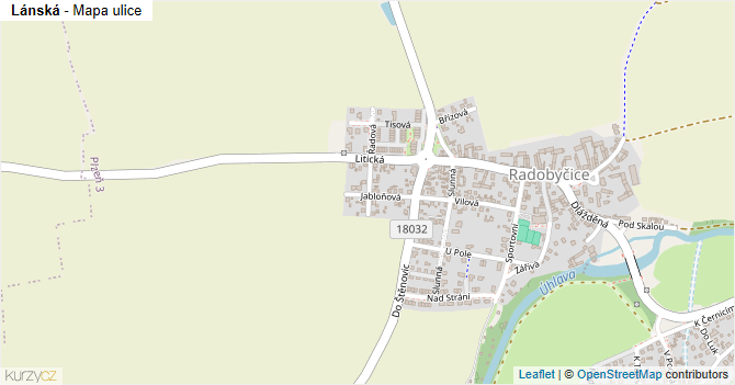 Lánská - mapa ulice