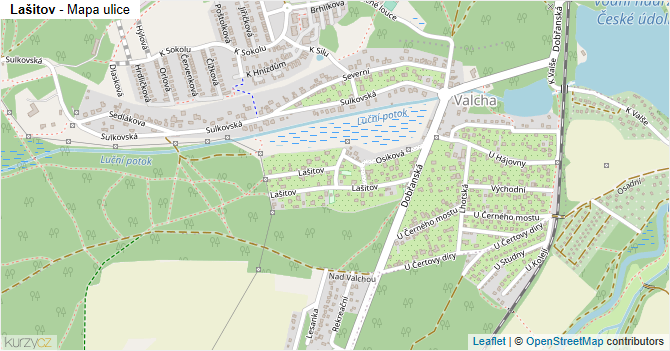 Lašitov - mapa ulice