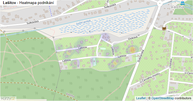 Lašitov - mapa podnikání