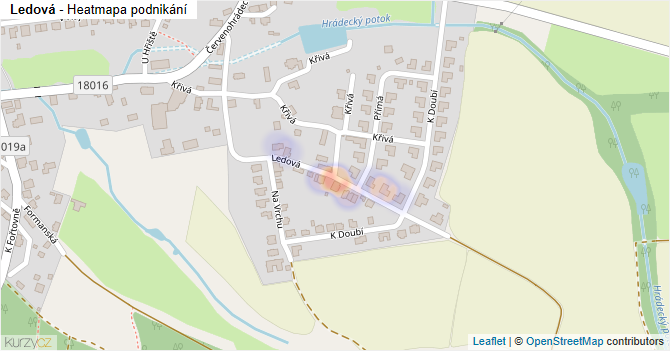 Ledová - mapa podnikání