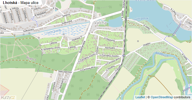 Lhotská - mapa ulice