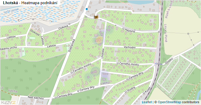 Lhotská - mapa podnikání