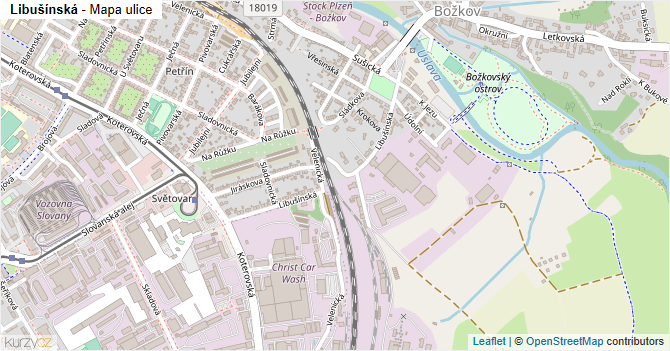 Libušínská - mapa ulice