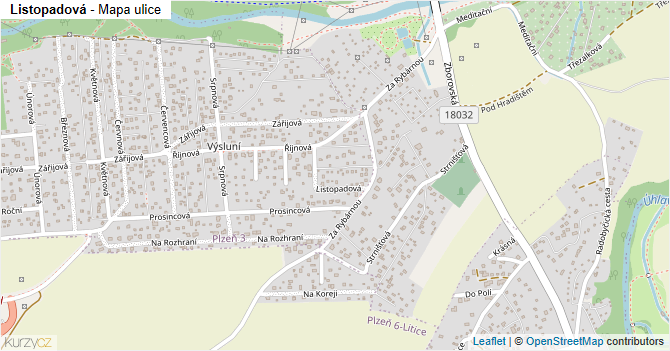 Listopadová - mapa ulice