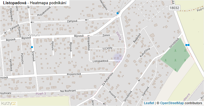 Listopadová - mapa podnikání