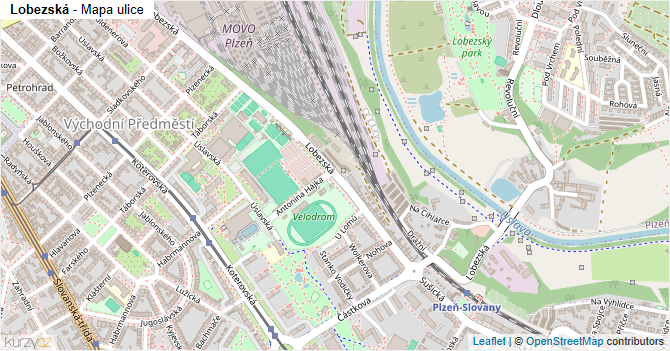 Lobezská - mapa ulice