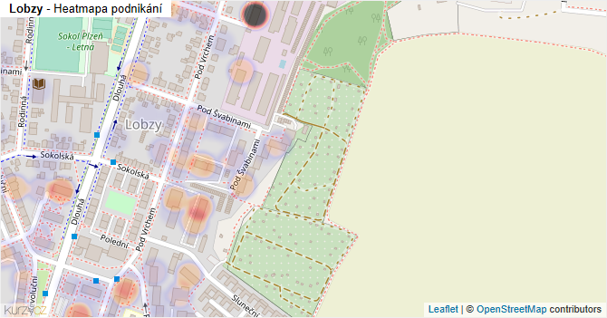 Lobzy - mapa podnikání