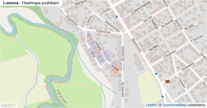 Lomená - mapa podnikání