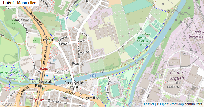 Luční - mapa ulice