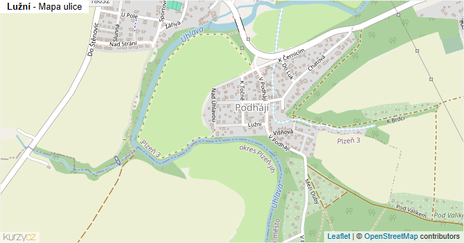 Lužní - mapa ulice