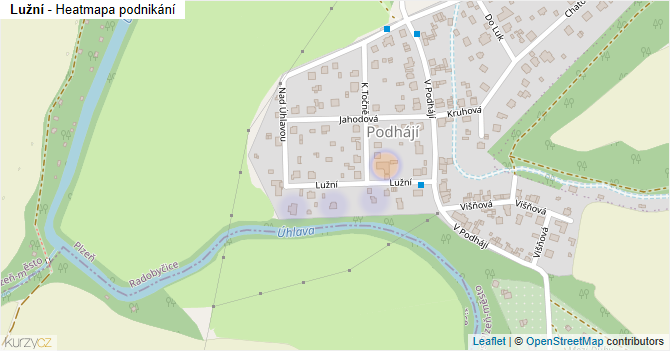Lužní - mapa podnikání