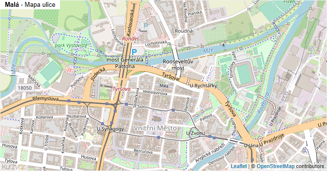 Malá - mapa ulice