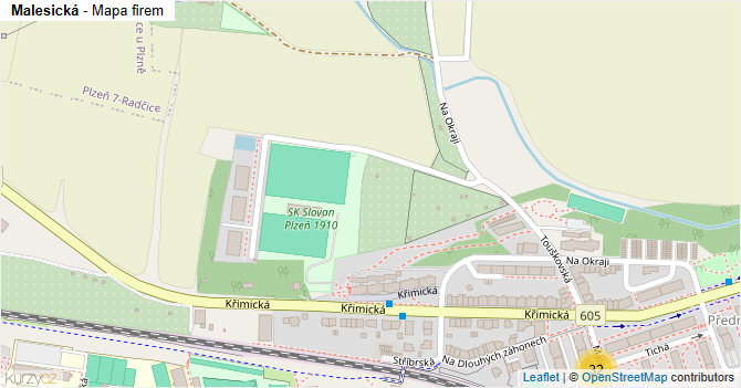 Malesická - mapa firem