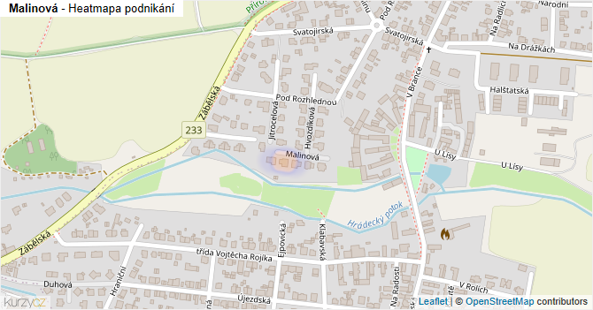Malinová - mapa podnikání