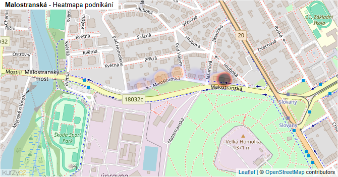 Malostranská - mapa podnikání